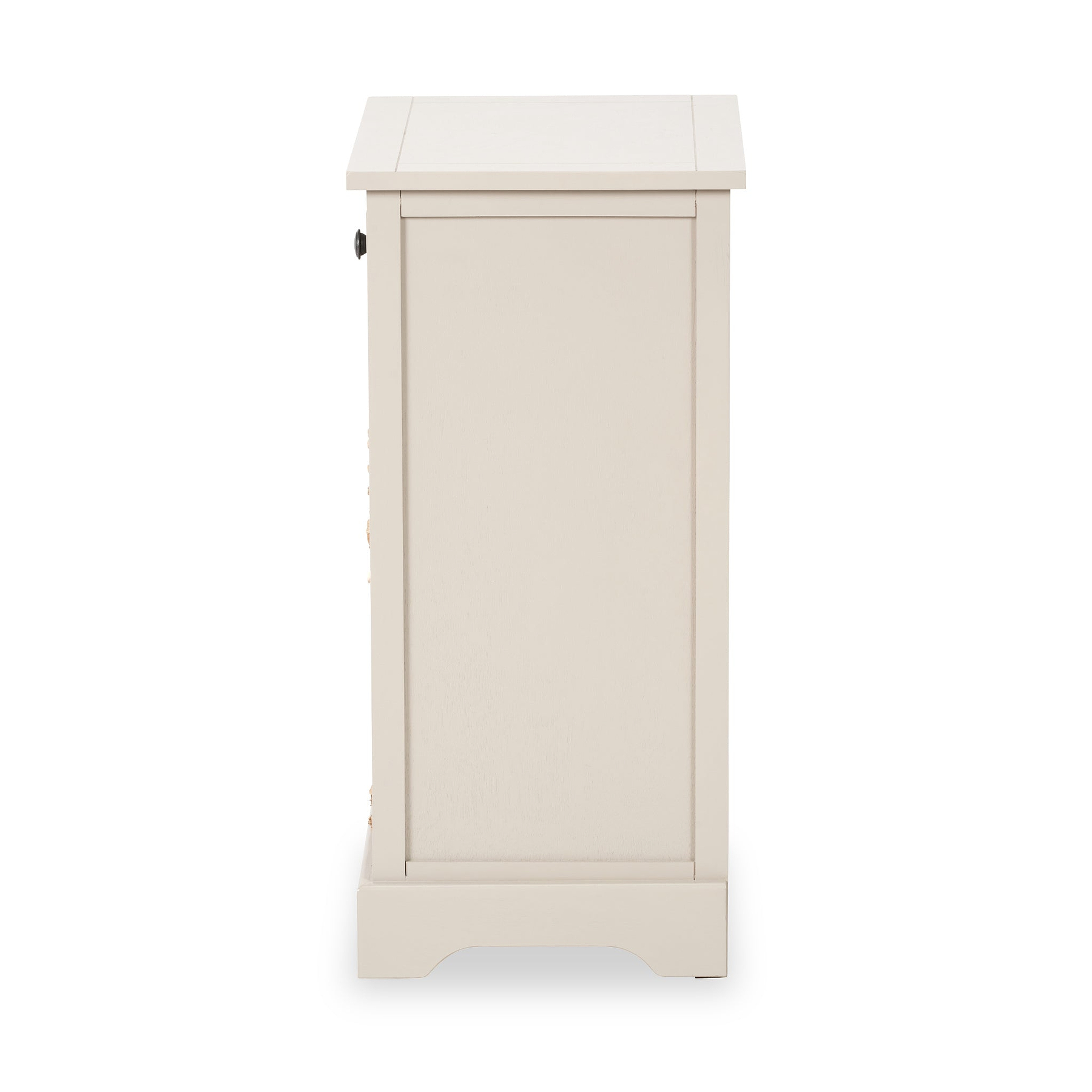Devonshire Putty Pine Wood 3 Drawer Bedside from Roseland Furniture