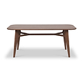 Elias Dark Ash Wood Retro Dining Table from Roseland Furniture