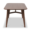 Elias Dark Ash Wood Retro Dining Table from Roseland Furniture