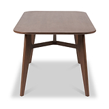Elias Dark Ash Wood Retro Dining Table from Roseland Furniture