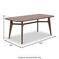 Elias Dark Ash Wood Dining Table and 6 Chairs from Roseland Furniture
