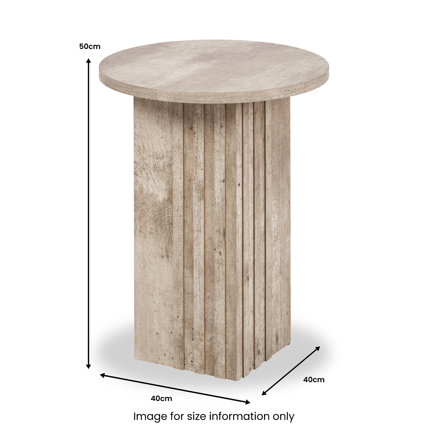 Elkton Concrete Effect Wood Side Table from Roseland Furniture