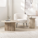 Elkton Concrete Effect Wood Side Table from Roseland Furniture