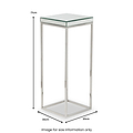 Elysee Mirrored Glass and Metal Square Side Table from Roseland Furniture