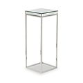 Elysee Mirrored Glass and Metal Square Side Table from Roseland Furniture