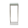 Elysee Mirrored Glass and Metal Square Side Table from Roseland Furniture