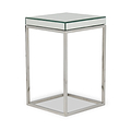 Elysee Mirrored Glass and Metal Small Side Table from Roseland Furniture
