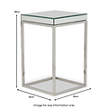 Elysee Mirrored Glass and Metal Small Side Table from Roseland Furniture