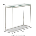 Elysee Mirrored Glass and Silver Metal Console Table from Roseland Furniture