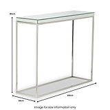 Elysee Mirrored Glass and Silver Metal Console Table from Roseland Furniture
