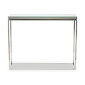 Elysee Mirrored Glass and Silver Metal Console Table from Roseland Furniture