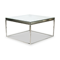 Elysee Mirrored Glass and Silver Square Coffee Table from Roseland Furniture