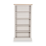 Fairford White Wood 5 Shelf Unit from Roseland Furniture
