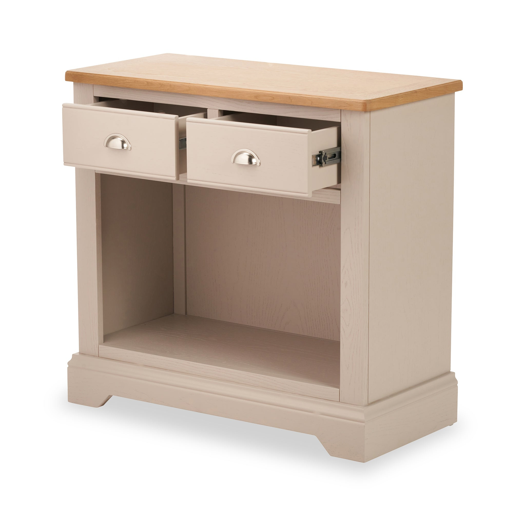 Fairford White Wood 2 Drawer Console Table from Roseland Furniture