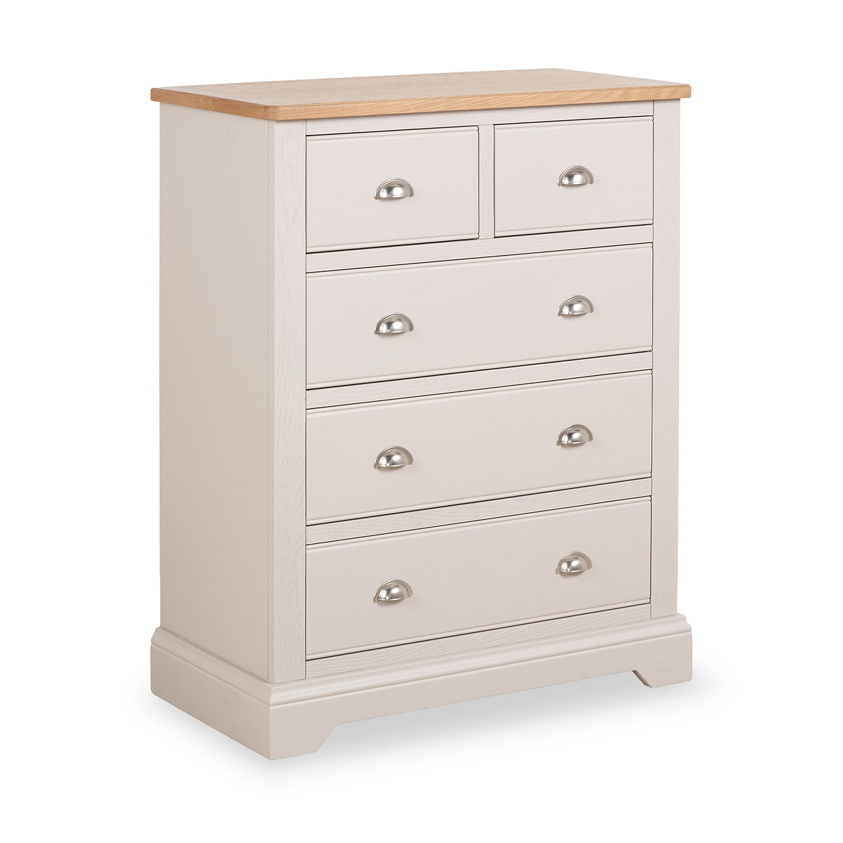 Fairford White Wood 5 Drawer from Roseland Furniture