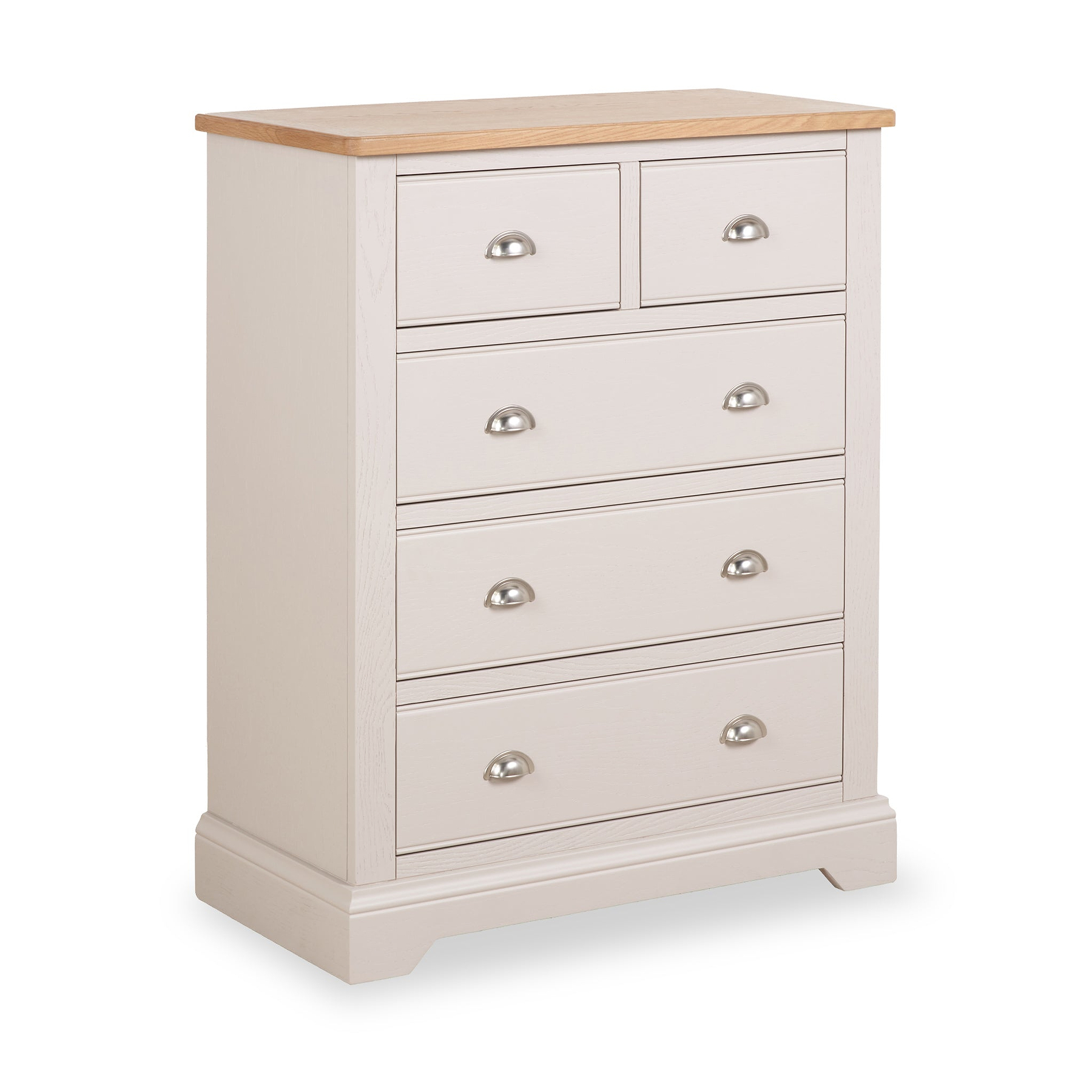 Fairford White Wood 5 Drawer from Roseland Furniture