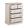 Fairford White Wood 5 Drawer from Roseland Furniture