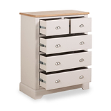 Fairford White Wood 5 Drawer from Roseland Furniture