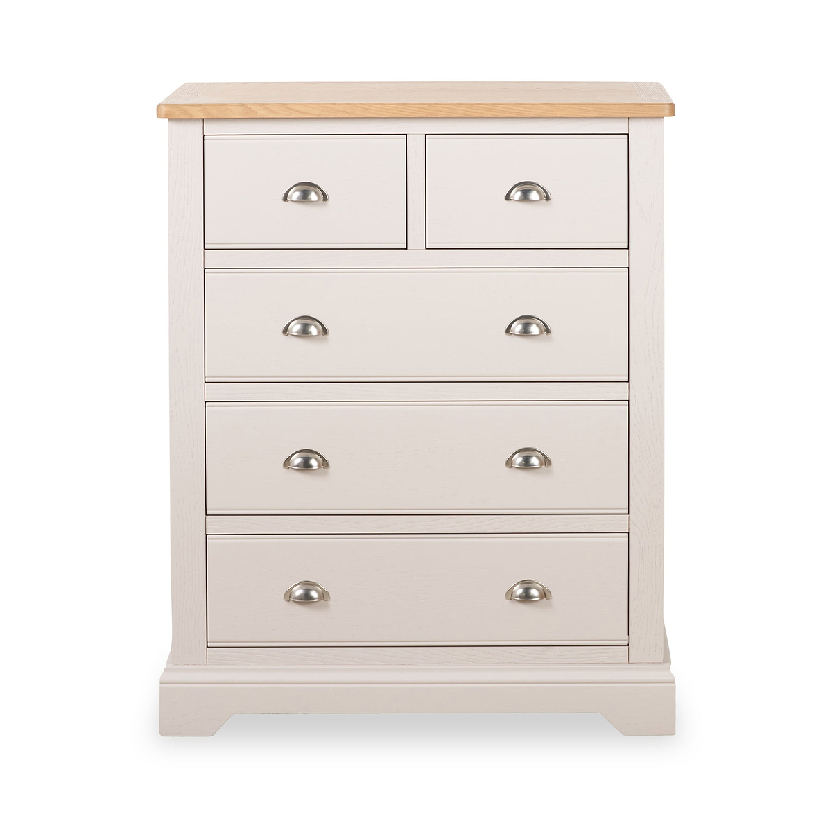 Fairford White Wood 5 Drawer from Roseland Furniture