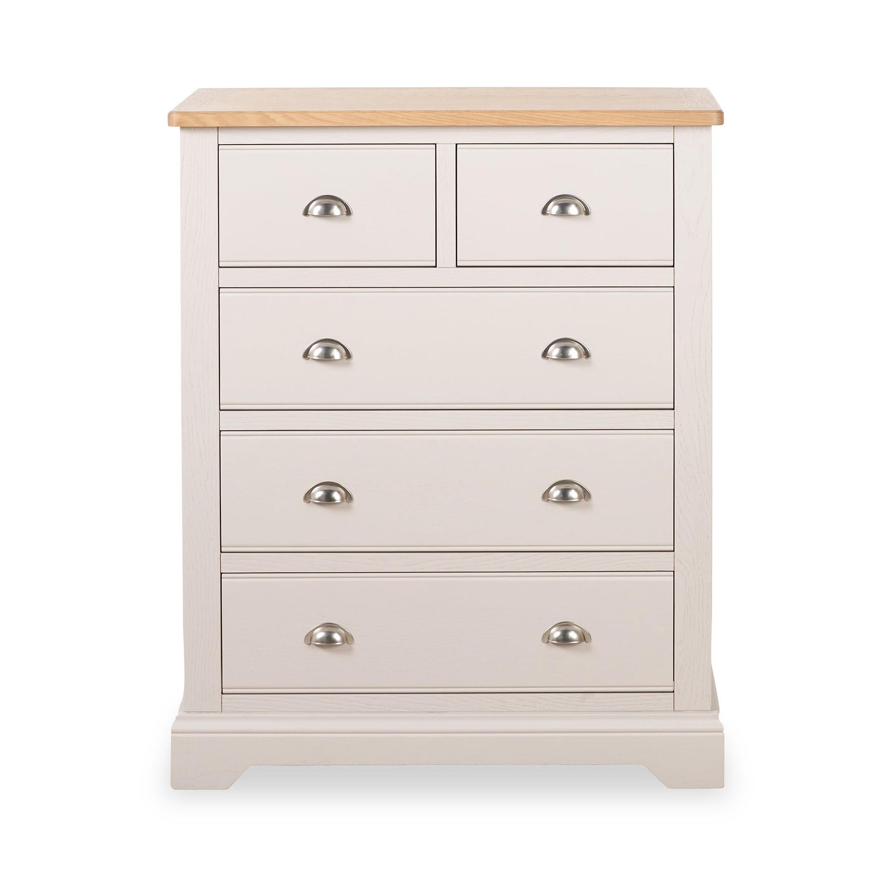 Fairford White Wood 5 Drawer from Roseland Furniture