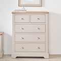 Fairford White Wood 5 Drawer from Roseland Furniture