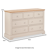 Fairford White Wood 7 Drawer from Roseland Furniture