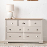 Fairford White Wood 7 Drawer from Roseland Furniture