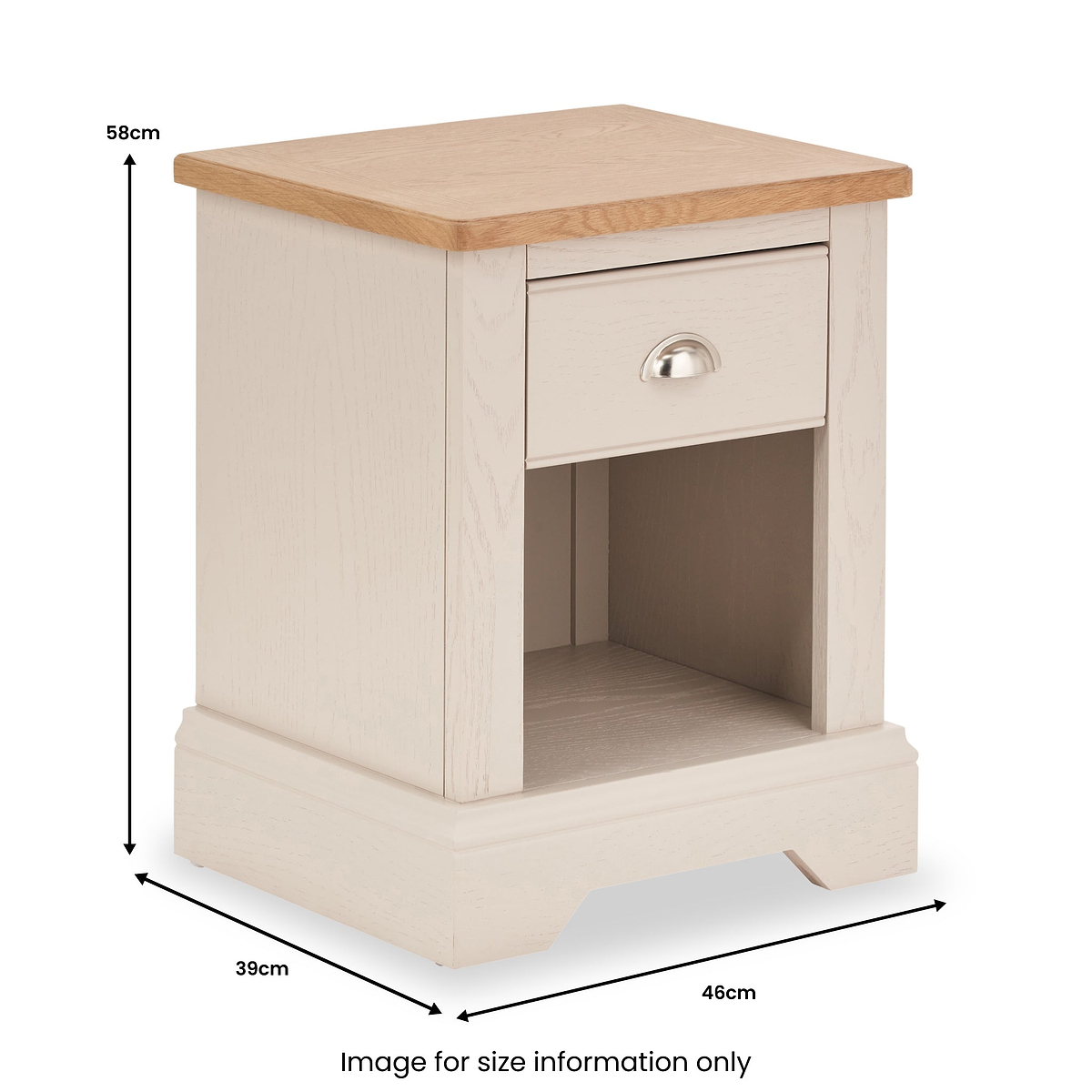 Fairford White Wood 1 Drawer from Roseland Furniture