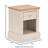 Fairford White Wood 1 Drawer from Roseland Furniture