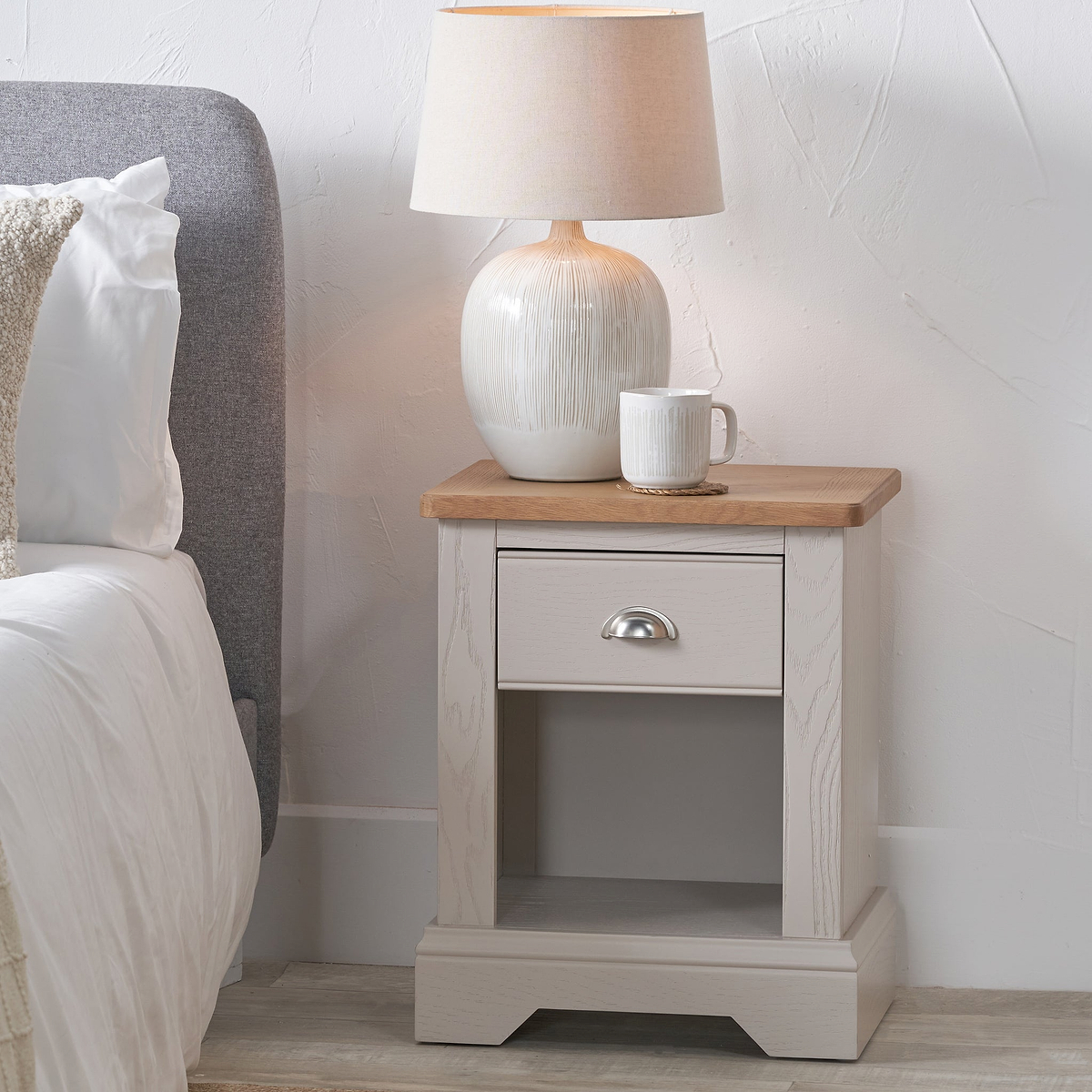 Fairford White Wood 1 Drawer from Roseland Furniture