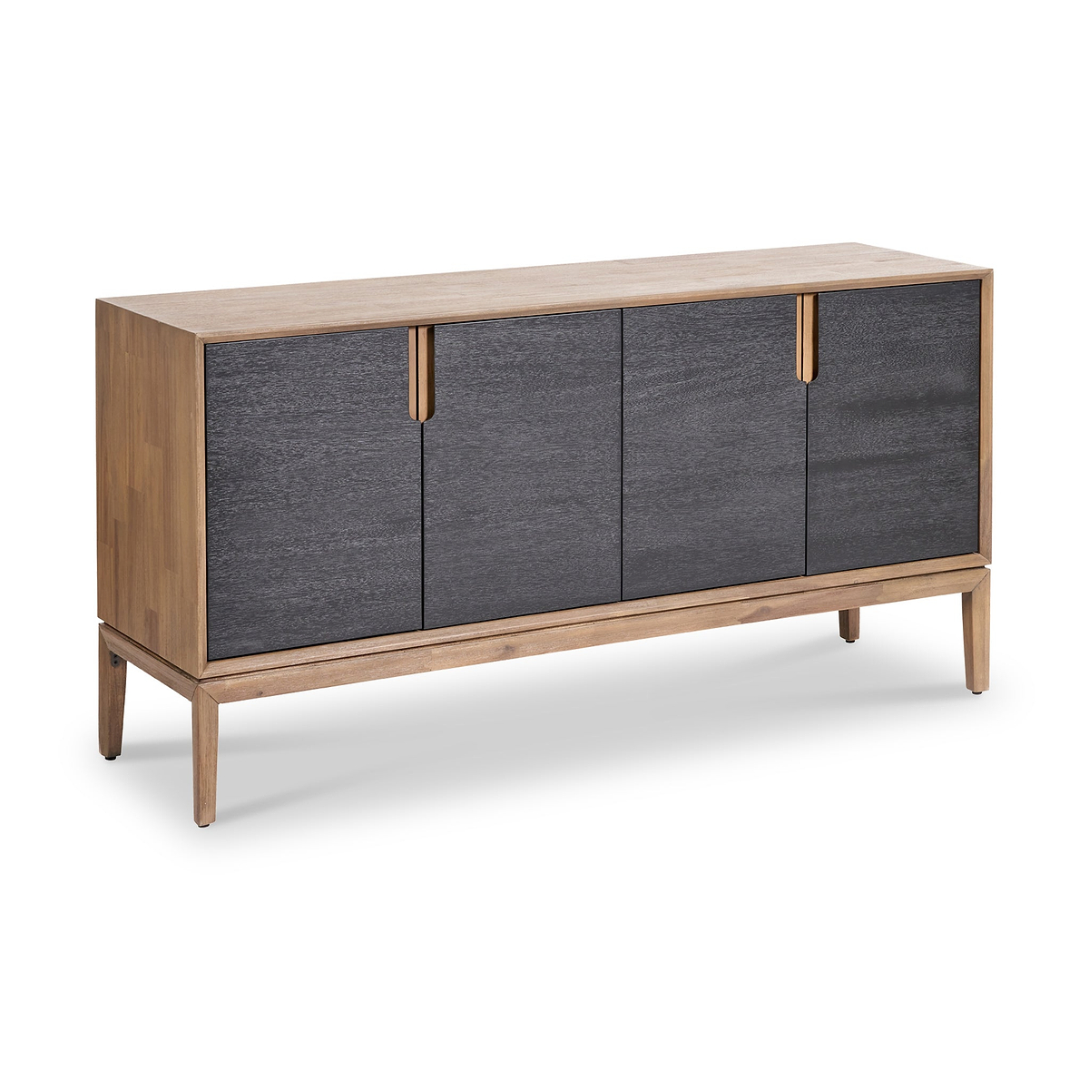 Gio Acacia Wood 4 Door Sideboard Angle2 from Roseland Furniture