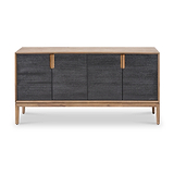 Gio Acacia Wood 4 Door Sideboard Angle2 from Roseland Furniture