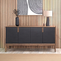 Gio Acacia Wood 4 Door Sideboard Angle2 from Roseland Furniture