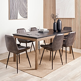 Gio Acacia Wood Dining Table Front1 from Roseland Furniture