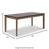 Gio Acacia Wood Dining Table Front1 from Roseland Furniture