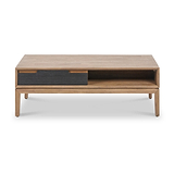 Gio Acacia Wood 2 Drawer Coffee Table from Roseland Furniture