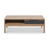 Gio Acacia Wood 2 Drawer Coffee Table from Roseland Furniture