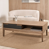 Gio Acacia Wood 2 Drawer Coffee Table from Roseland Furniture
