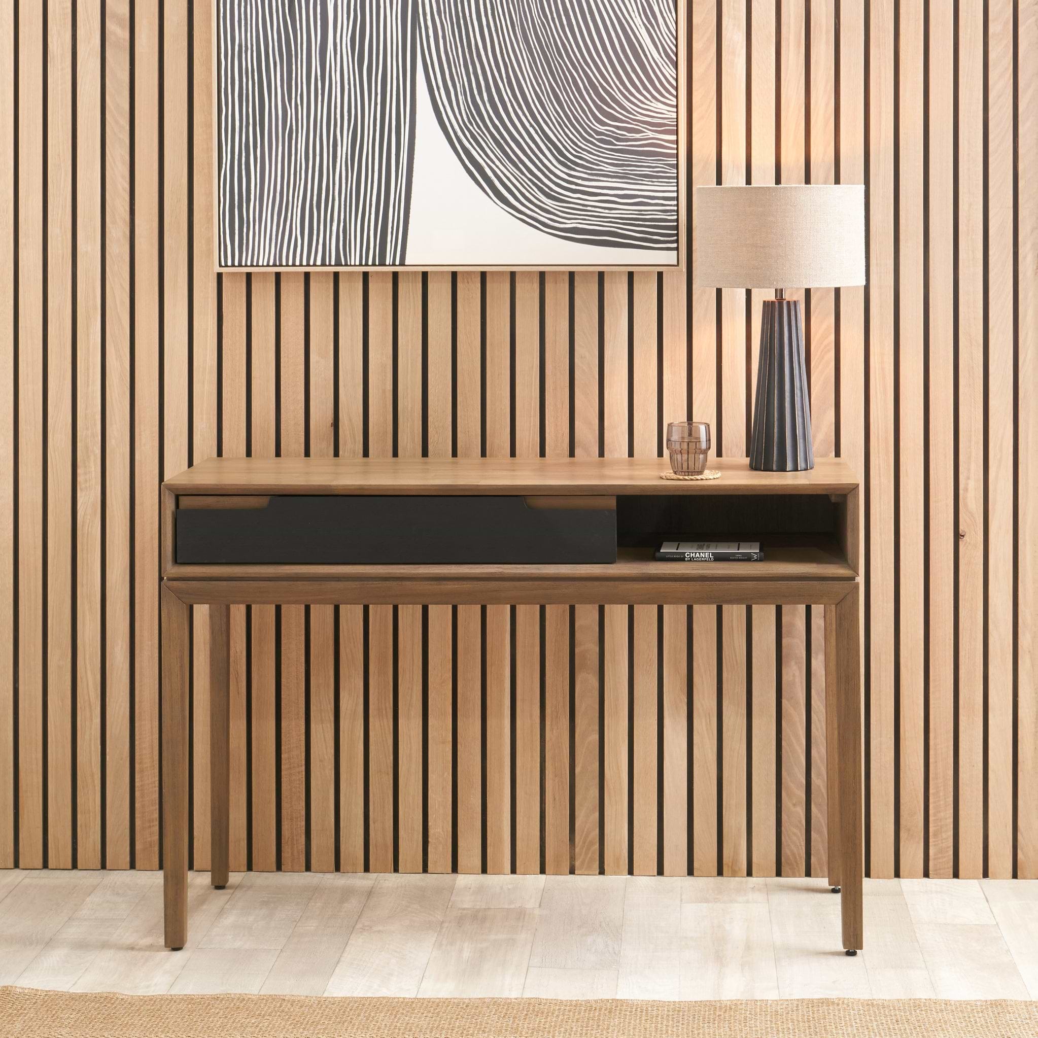 Gio Acacia Wood 1 Drawer Console Table from Roseland Furniture
