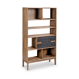 Gio Acacia Wood 2 Drawer 7 Niche Shelf Unit from Roseland Furniture
