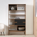 Gio Acacia Wood 2 Drawer 7 Niche Shelf Unit from Roseland Furniture