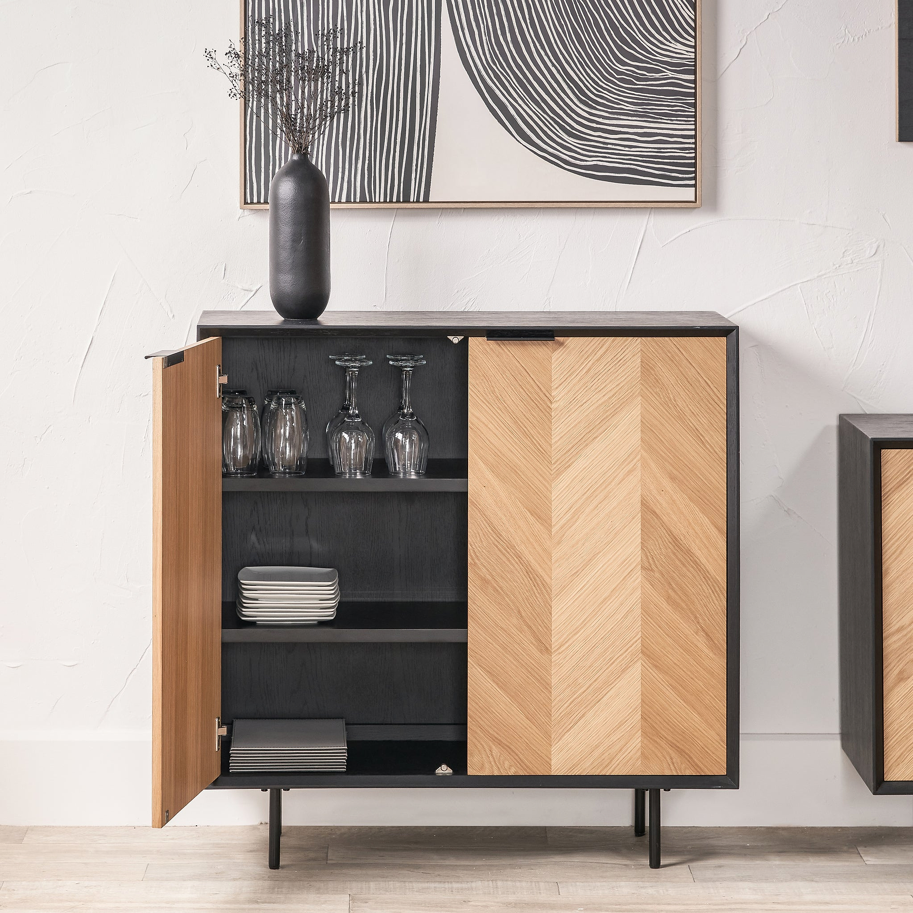 Hailee 2 Door Bar Cabinet from Roseland Furniture