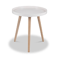 Halston Blush Wood Side Table from Roseland Furniture