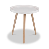 Halston Blush Wood Side Table from Roseland Furniture
