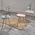 Halston Blush Wood Side Table from Roseland Furniture