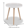 Halston Blush Wood Side Table from Roseland Furniture