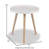Halston Blush Wood Side Table from Roseland Furniture