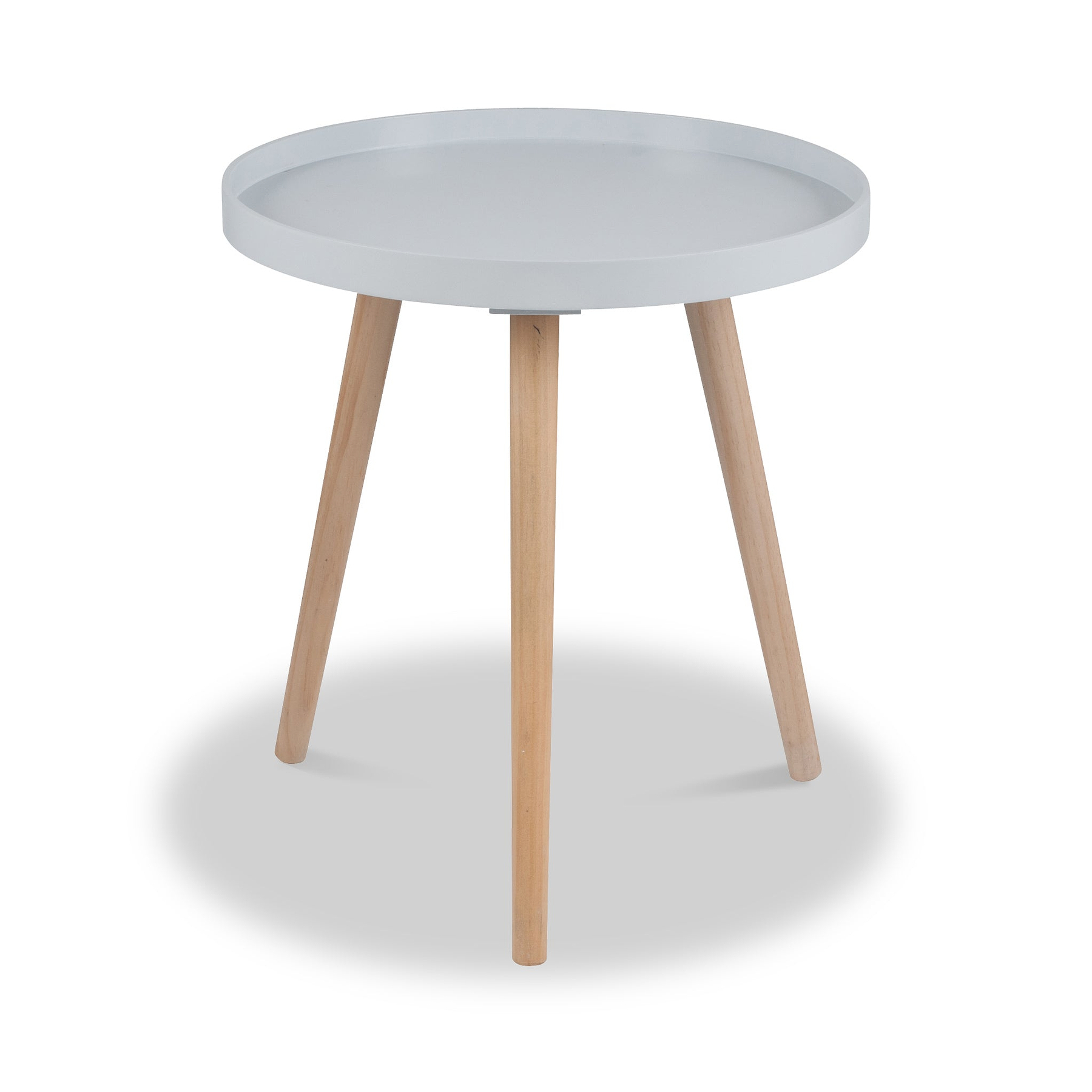 Halston Light Grey Wood Side Table from Roseland Furniture