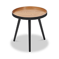 Hammond Natural and Black Wood Side Table from Roseland Furniture