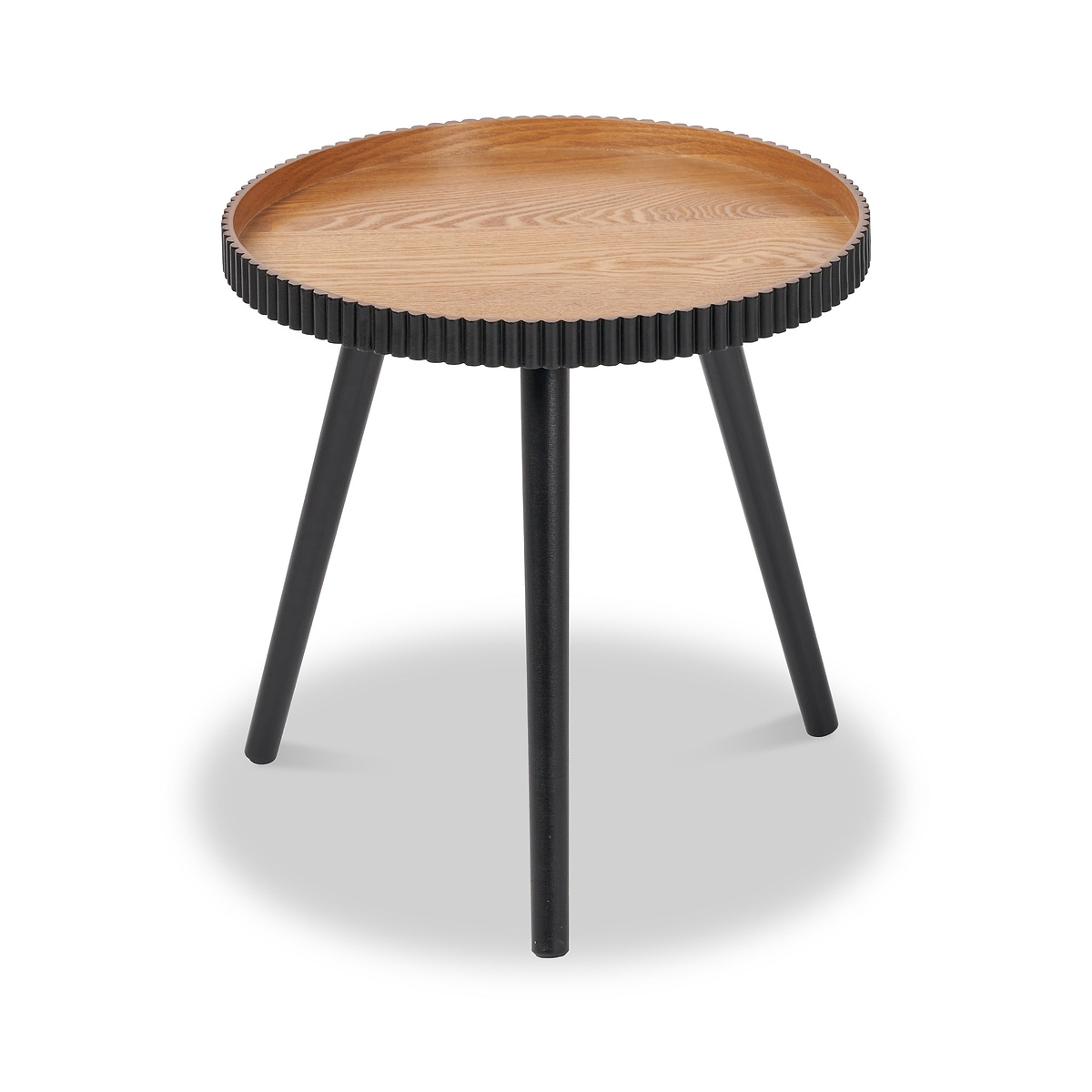 Hammond Natural and Black Wood Side Table from Roseland Furniture